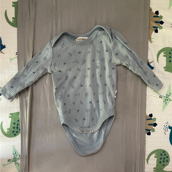 EUC Three Rabbit+Bear long sleeve onesies, sz 0-3 months - Picture 3 of 5